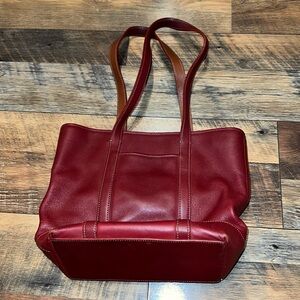 Vintage Red Coach Shoulder Bag Purse